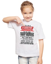 Yes I'm A Stubborn Granddaughter Youth T-Shirt lifestyle-youth-tshirt-front-2