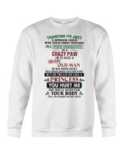 I'm A Spoiled Granddaughter Of A Crazy Paw Crewneck Sweatshirt tile