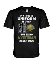 My Time In Uniform Is Over - Perfect Gift For Veteran V-Neck T-Shirt tile