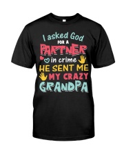 I Asked God For A Partner In Crime - Best Gift For Grandchildren Premium Fit Mens Tee tile