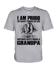 I Am Proud Of Many Things - Best Gift For Grandpa V-Neck T-Shirt tile