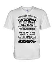You Can't Scare Me - Best Gift For Grandchild V-Neck T-Shirt tile