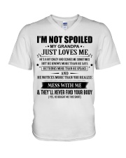 Mess With Me - Best Gift For Grandkids V-Neck T-Shirt tile