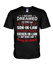 I Am Living The Dream - Best Gift For Son-In-Law V-Neck T-Shirt tile