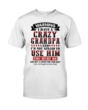 Warning I Have A Crazy Grandpa - Best Gift For Granddaughter Premium Fit Mens Tee tile