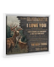 Just Do Your Best - Lovely Gift For Granddaughter Floating Framed Canvas Prints White tile