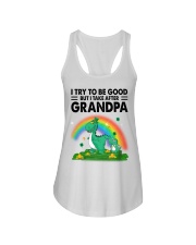 I Take After Grandpa - Best Gift For Grandchild Ladies Flowy Tank tile