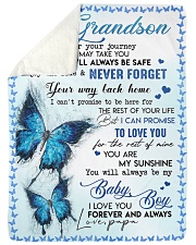 I Love You - Best Gift For Grandson Sherpa Fleece Blanket tile