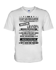 HE IS MY HERO - LOVELY GIFT FOR GRANDDAUGHTER V-Neck T-Shirt tile