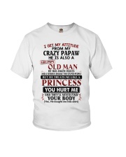 I Get My Attitude From My Crazy Papaw - Best Gift For Granddaughter Youth T-Shirt front