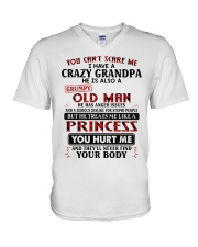 You Can't Scare Me - Best Gift For Granddaughter V-Neck T-Shirt tile