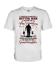 Make Me A Better Man - Perfect Gift For Grandpa V-Neck T-Shirt tile