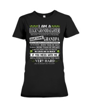 I Am A Lucky Granddaughter - Lovely Gift For Granddaughter Premium Fit Ladies Tee tile