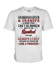 LIKE A PRINCESS - AMAZING GIFT FOR GRANDDAUGHTER V-Neck T-Shirt tile