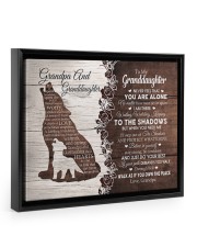 Never Feel That You Are Alone - Special Gift For Granddaughter Floating Framed Canvas Prints Black tile
