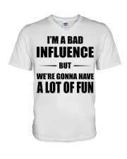 I'm A Bad Influence - Perfect Gift For Grandma V-Neck T-Shirt tile
