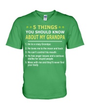 5 Things You Should Know About My Grandpa V-Neck T-Shirt tile