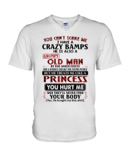 You Can't Scare Me - Best Gift For Granddaughter V-Neck T-Shirt tile