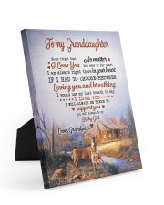 Loving You And Breathing - Lovely Gift For Granddaughter Easel-Back Gallery Wrapped Canvas tile