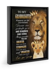 You Are Braver Than You Think - Lovely Gift For Granddaughter Floating Framed Canvas Prints Black tile