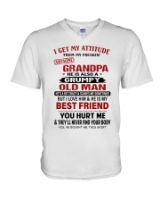 HE IS MY BEST FRIEND - BEST GIFT FOR GRANDDAUGHTER V-Neck T-Shirt tile