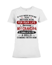 If You Mess With Me - Best Gift For Grandchild Premium Fit Ladies Tee tile