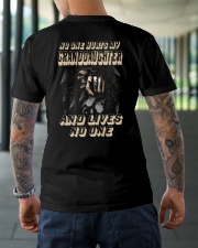 No One Hurts My Granddaughter Classic T-Shirt lifestyle-mens-crewneck-back-3