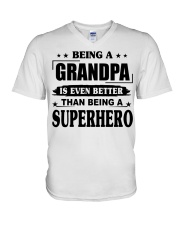 Being A Grandpa - Perfect Gift For Grandpa V-Neck T-Shirt tile