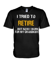 WORK FOR MY GRANDKIDS V-Neck T-Shirt tile