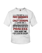 Crazy Grandpa Loves Me - Lovely Gift For Granddaughter Youth T-Shirt front