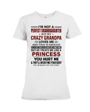Crazy Grandpa Loves Me - Lovely Gift For Granddaughter Premium Fit Ladies Tee tile