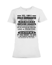 YOU WOULD BETTER NOT HURT ME Premium Fit Ladies Tee tile