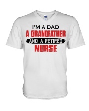 I'm A Dad A Grandfather And A Retired Nurse V-Neck T-Shirt tile