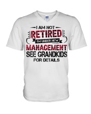 I'm Under New Management See Grandkids For Details - Perfect Gift For Grandpa V-Neck T-Shirt tile
