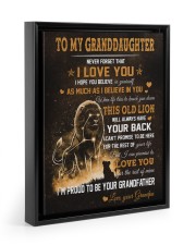 I'm Proud To Be Your Grandfather - Best Gift For Granddaughter Floating Framed Canvas Prints Black tile