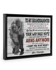YOUR WAY BACK HOME-AMAZING GIFT FOR GRANDDAUGHTER Floating Framed Canvas Prints Black tile