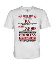 He Loves Me And Treats Me Like A Princess - Best Gift For Granddaughter V-Neck T-Shirt tile