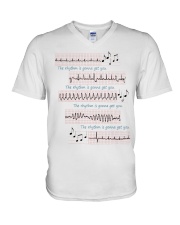 Rhythm Gonna Get You Cardiologist V-Neck T-Shirt thumbnail