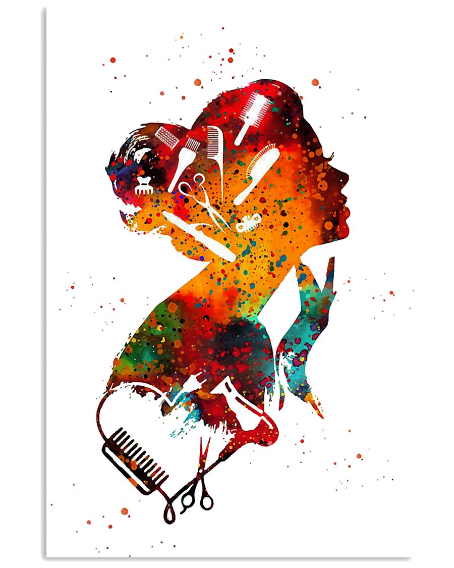 Art Girl Hairdresser 11x17 Poster
