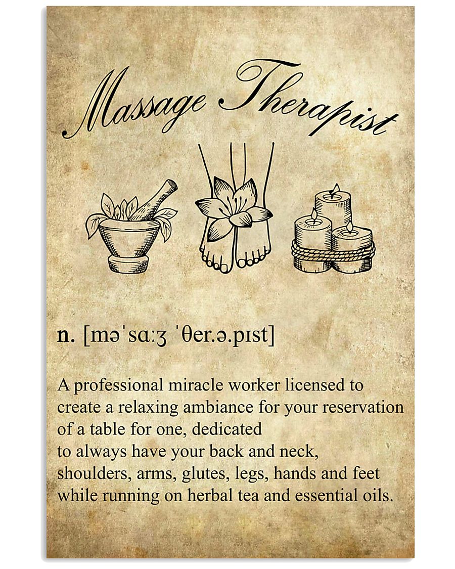 Massage Therapist Definition 11x17 Poster