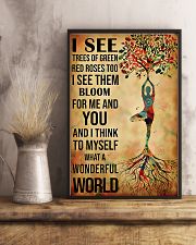 Yoga I See A Wonderful World 11x17 Poster lifestyle-poster-3