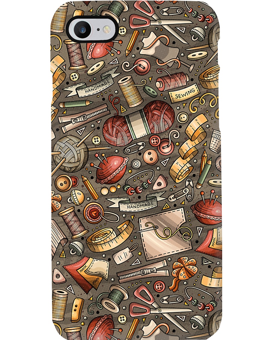 Sewing Cartoon Pattern Phone Case