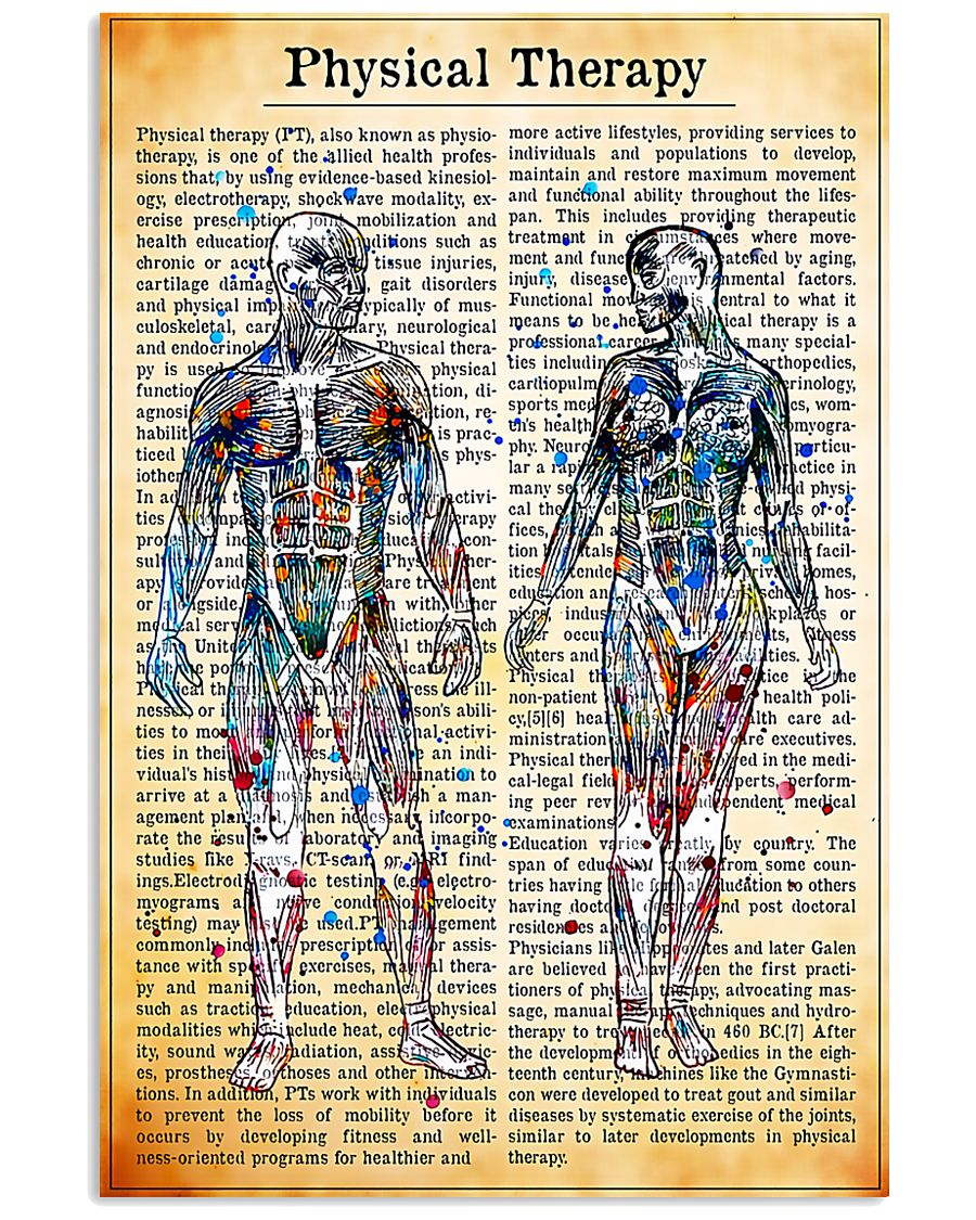 Physical Therapist Vintage Watercolor 11x17 Poster