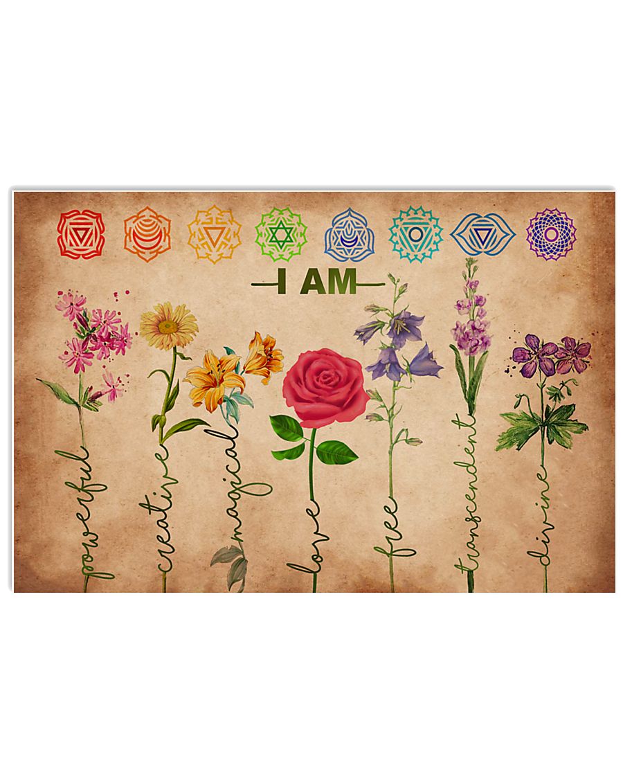 Yoga - I am powerful creative 17x11 Poster