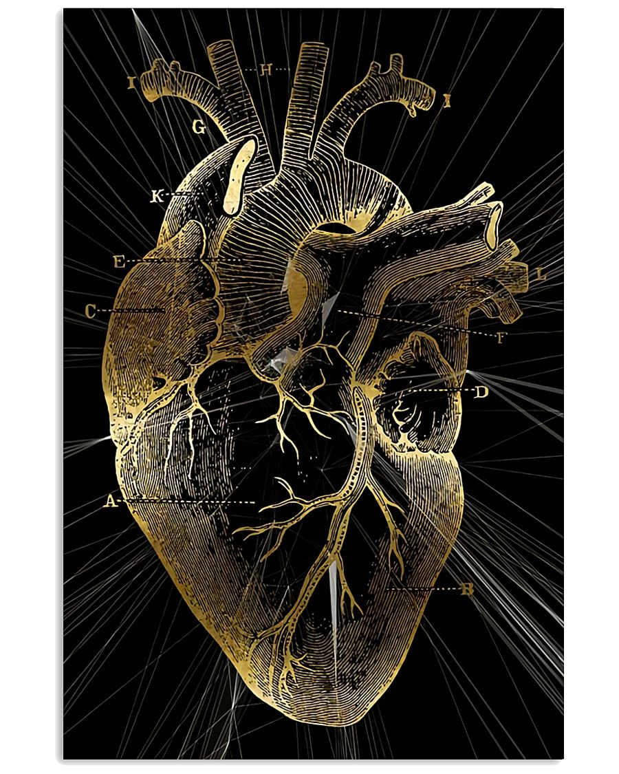 Art Gold Heart Cardiologist 11x17 Poster