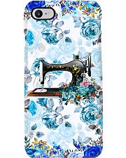 Blue Floral Sewing Machine Phone Case i-phone-7-case