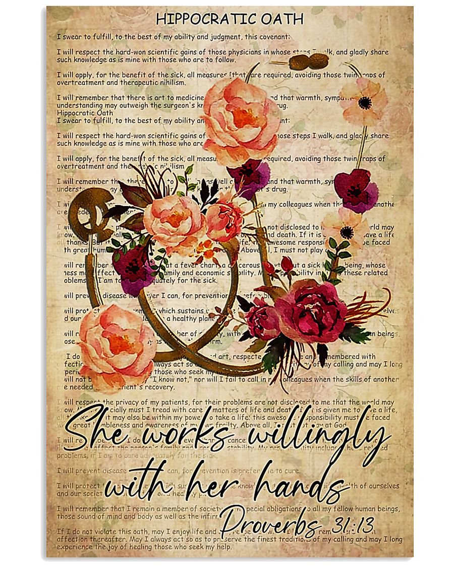 Physician Assistant She works willingly 11x17 Poster