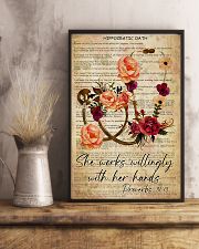 Physician Assistant She works willingly 11x17 Poster lifestyle-poster-3
