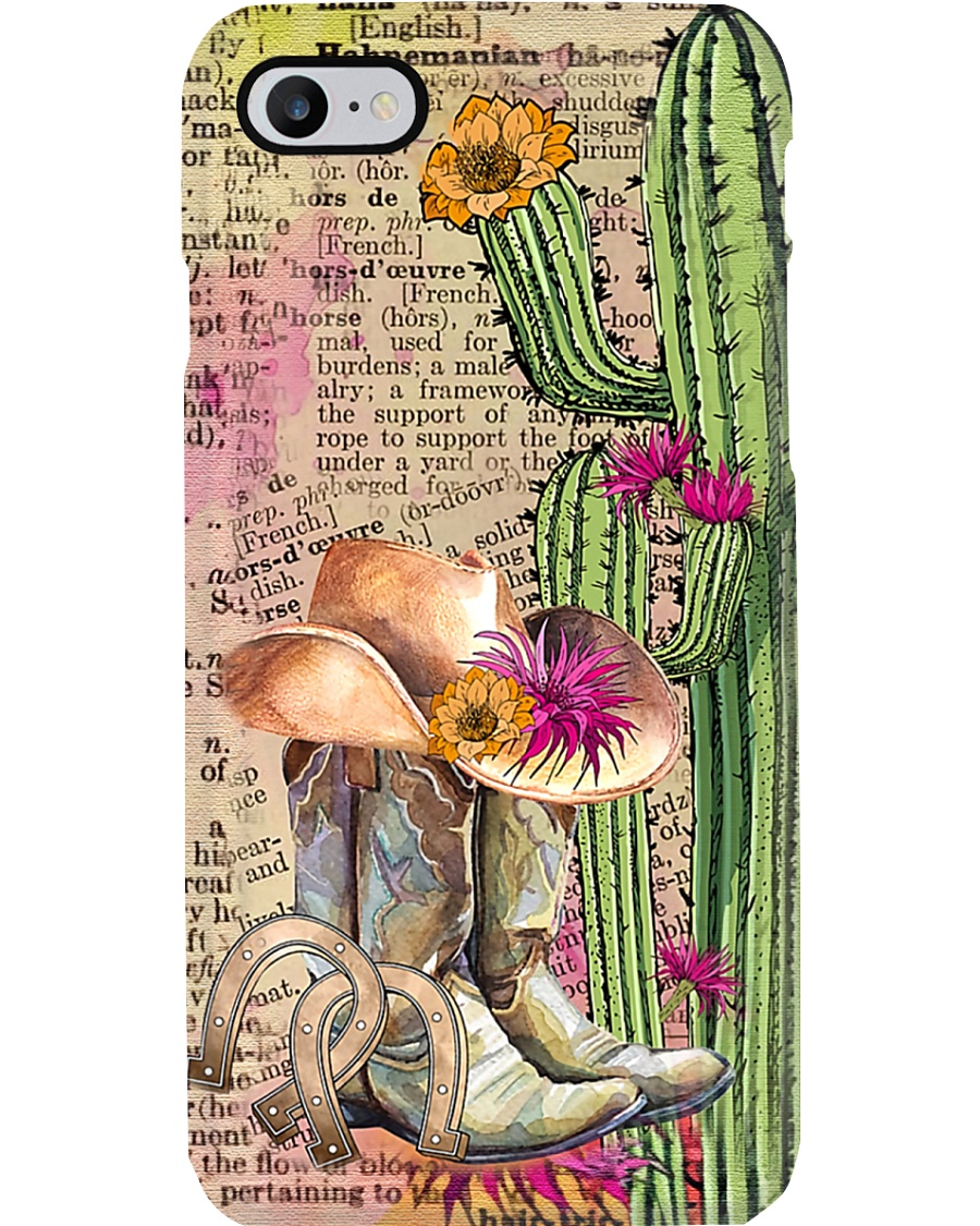 Horse Girl Cactus Phone Case