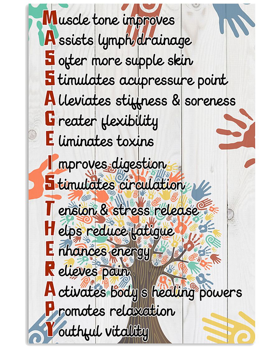 Massage Therapist Muscle tone improves 11x17 Poster